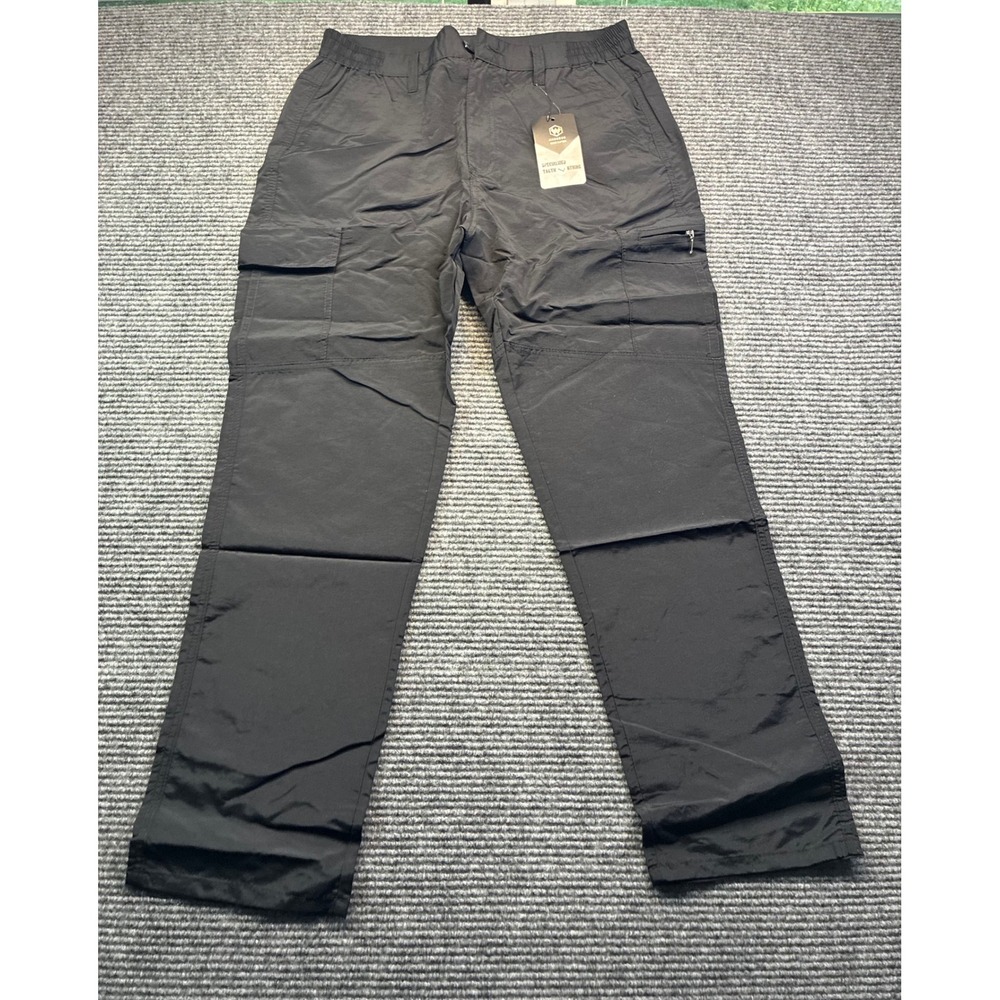 Mens 32x28 Tactical Cargo Pant Minimalist Black Multi Pocket Lightweight Utility
